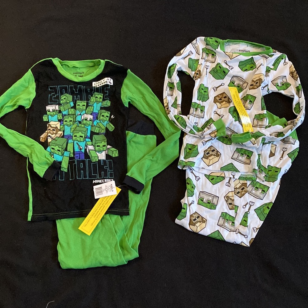 NWT Two Pairs of Minecraft Pajama Sets - Y12